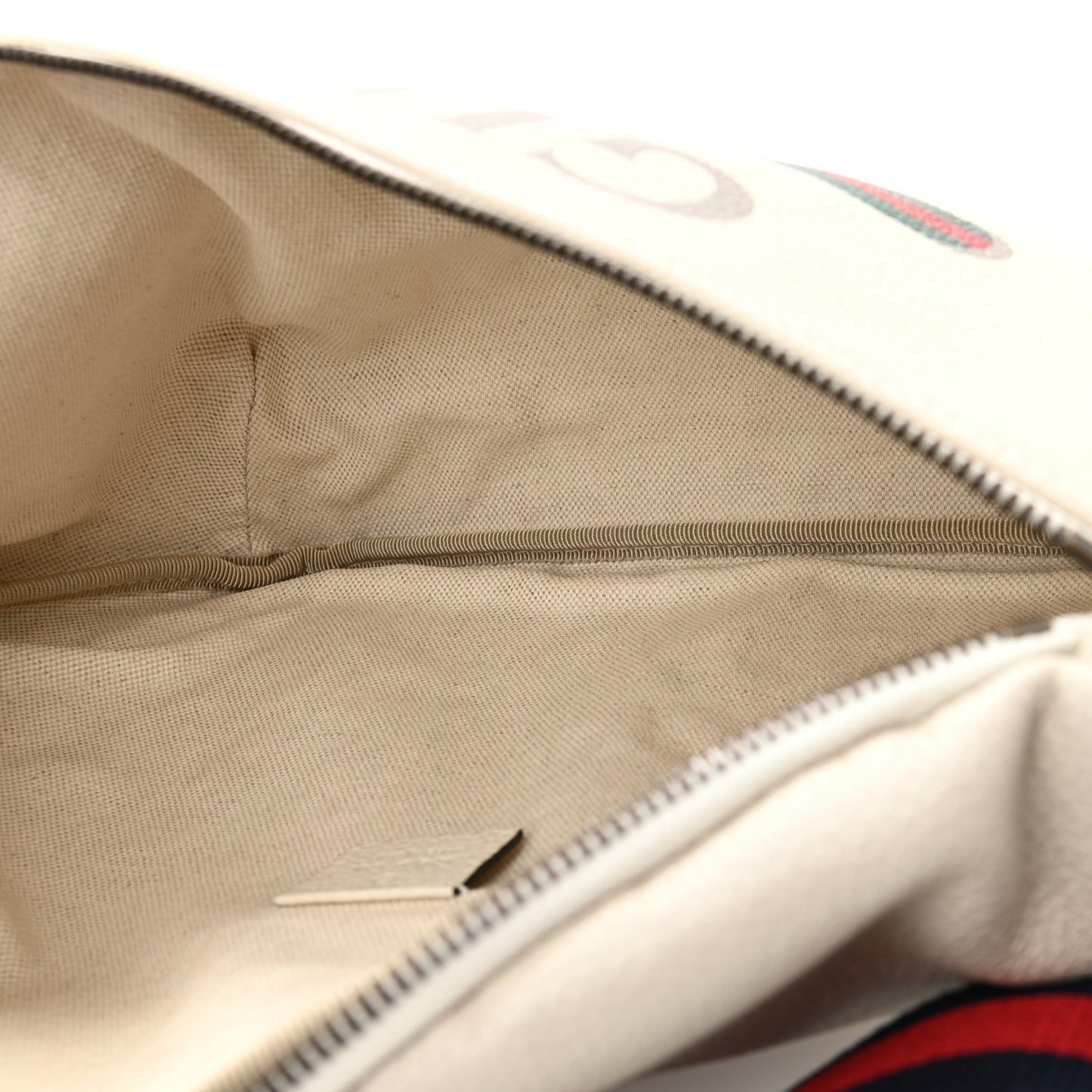 Grained Calfskin Logo Belt Bag White