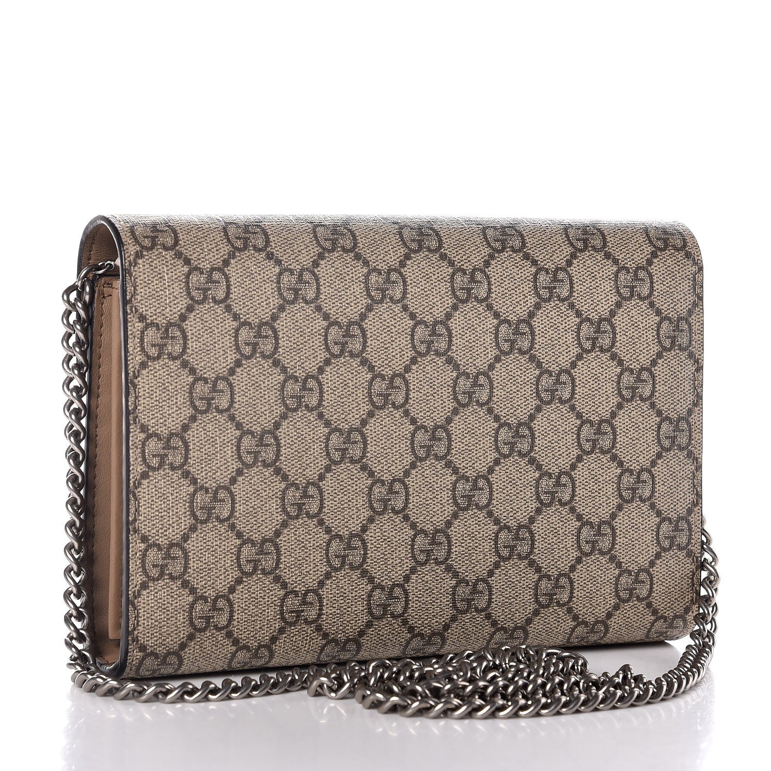 Gucci GG Supreme Monogram Mini Dionysus Chain Wallet Beige Taupe 3 of 7