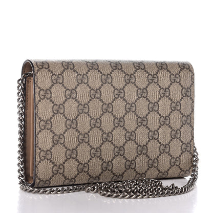 Gucci GG Supreme Monogram Mini Dionysus Chain Wallet Beige Taupe 3 of 7