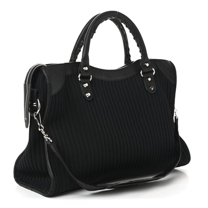 Balenciaga Ribbed Neoprene Classic Silver Hardware City Black 3 of 12