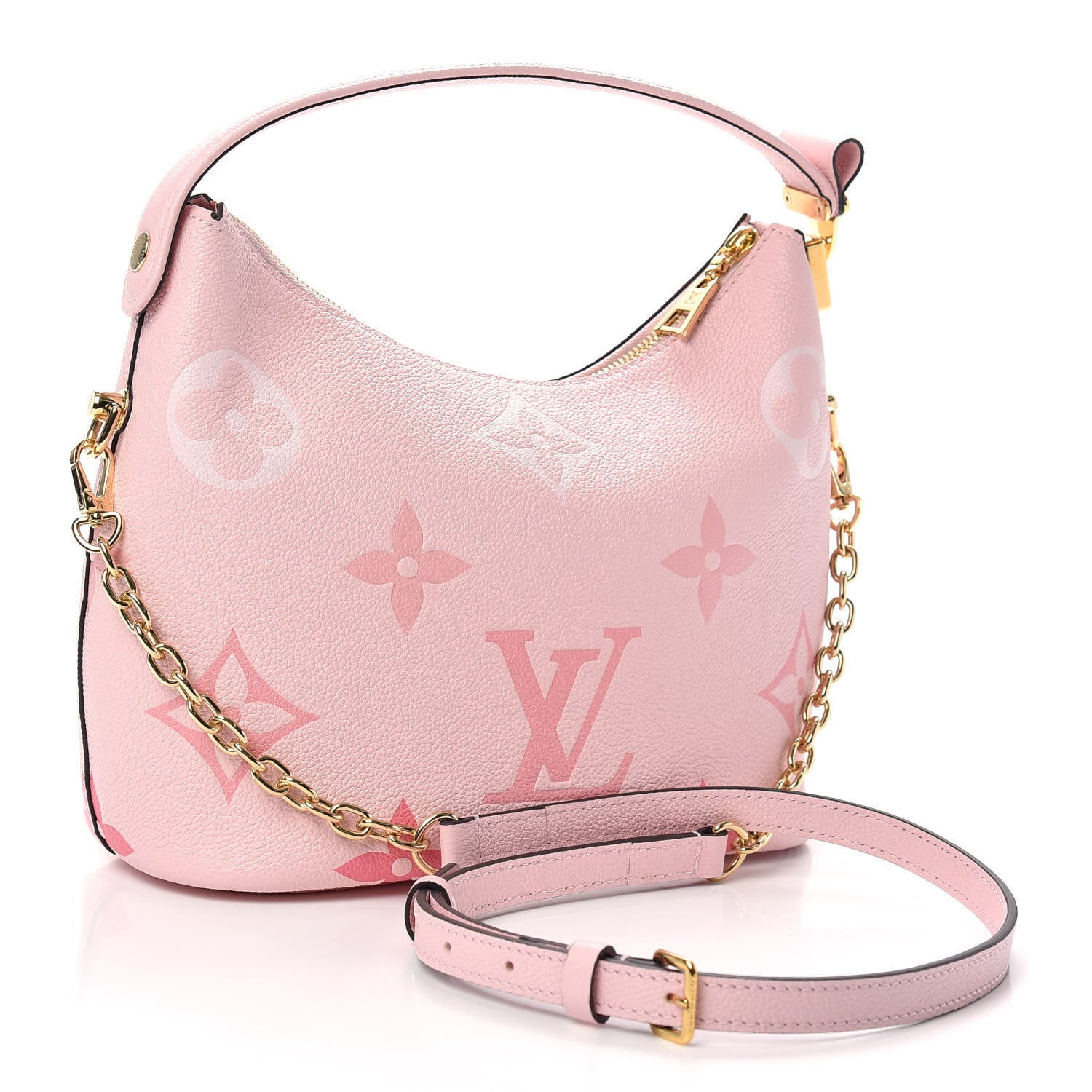 Louis Vuitton Empreinte Monogram Giant By The Pool Marshmallow Hobo PM Bouton De Rose 3 of 9