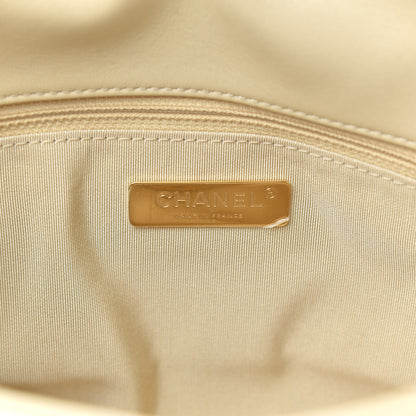 Chanel Lambskin Quilted Medium 19 Flap Beige 6 of 10