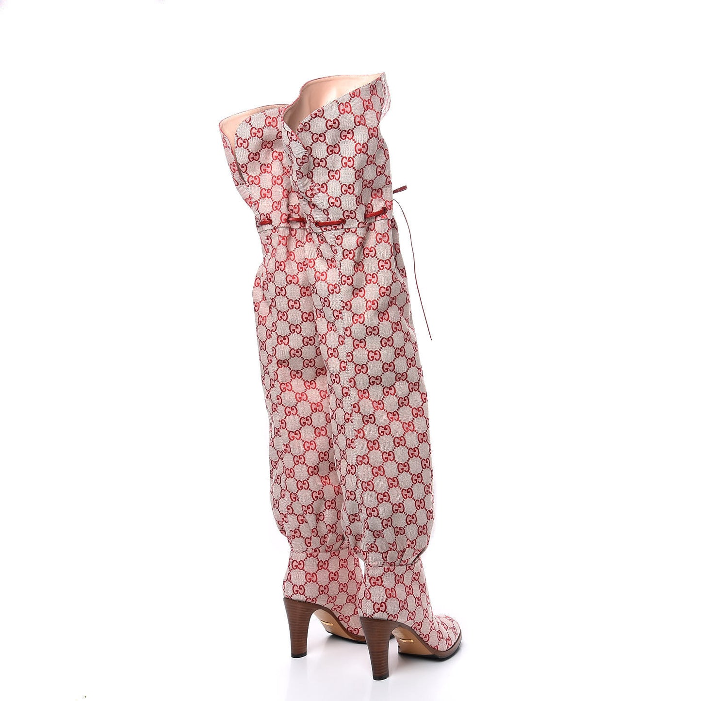 Monogram Over The Knee Boots 36 Gardenia Hibiscus Red