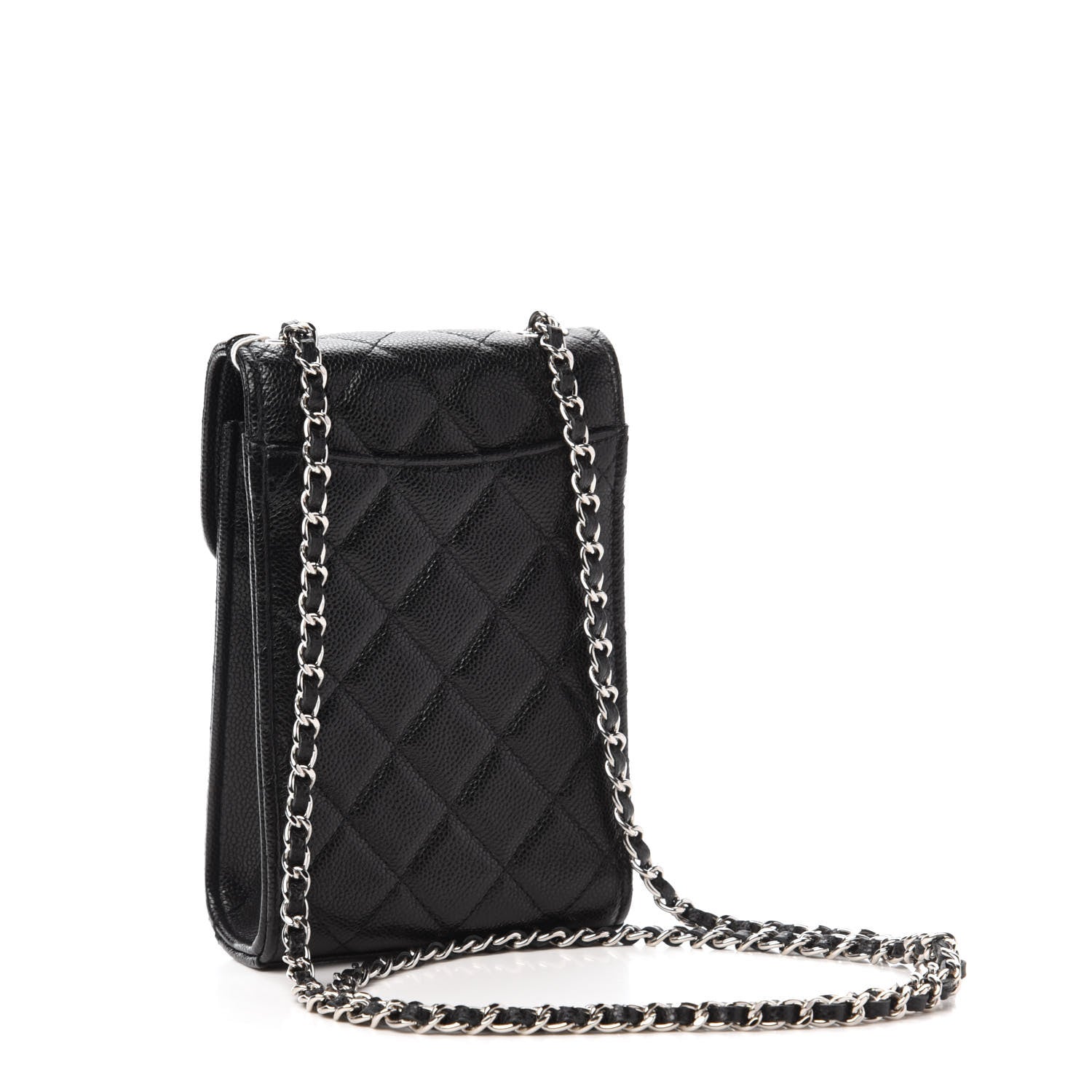 Chanel Caviar Quilted Classic Phone Holder Black 3 of 12