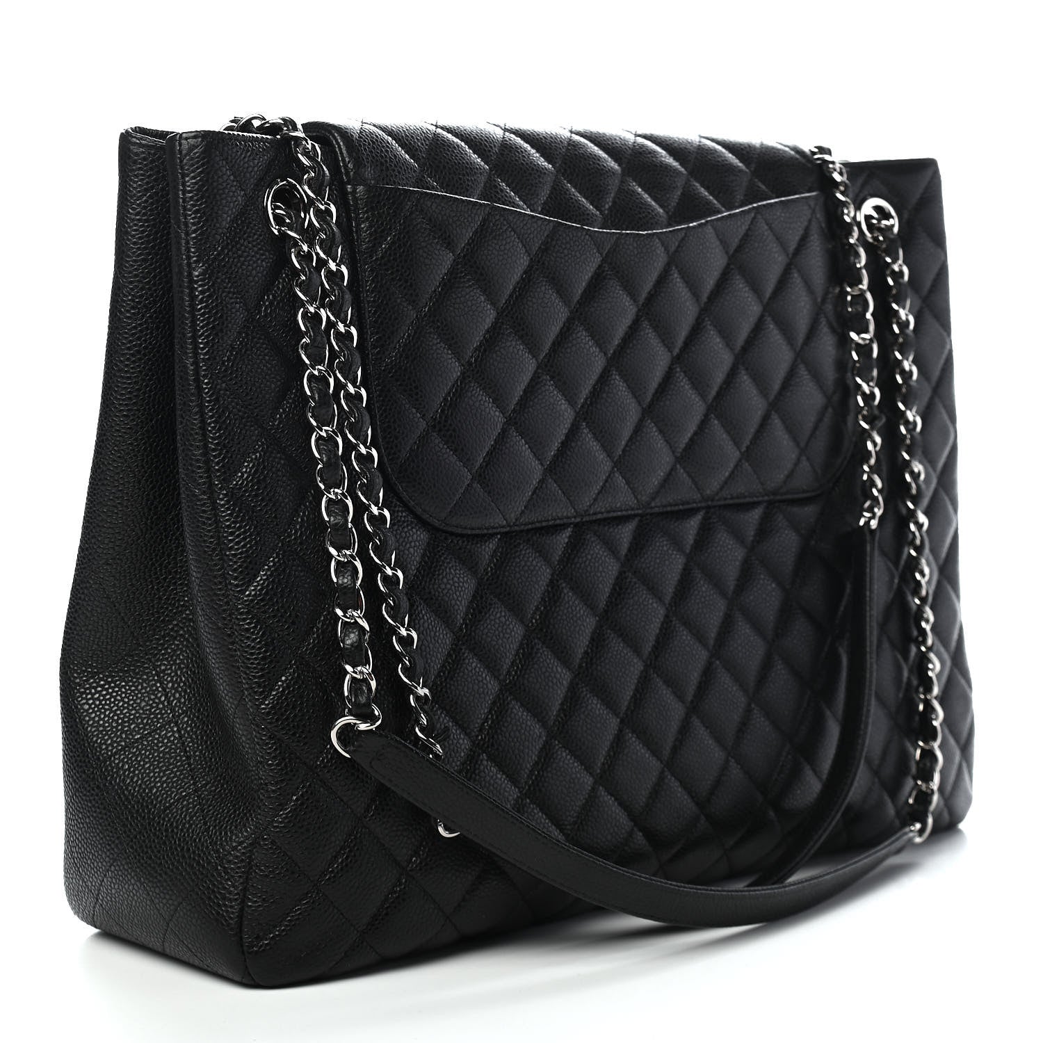 Chanel Caviar Quilted Flap Tote Black 3 of 9