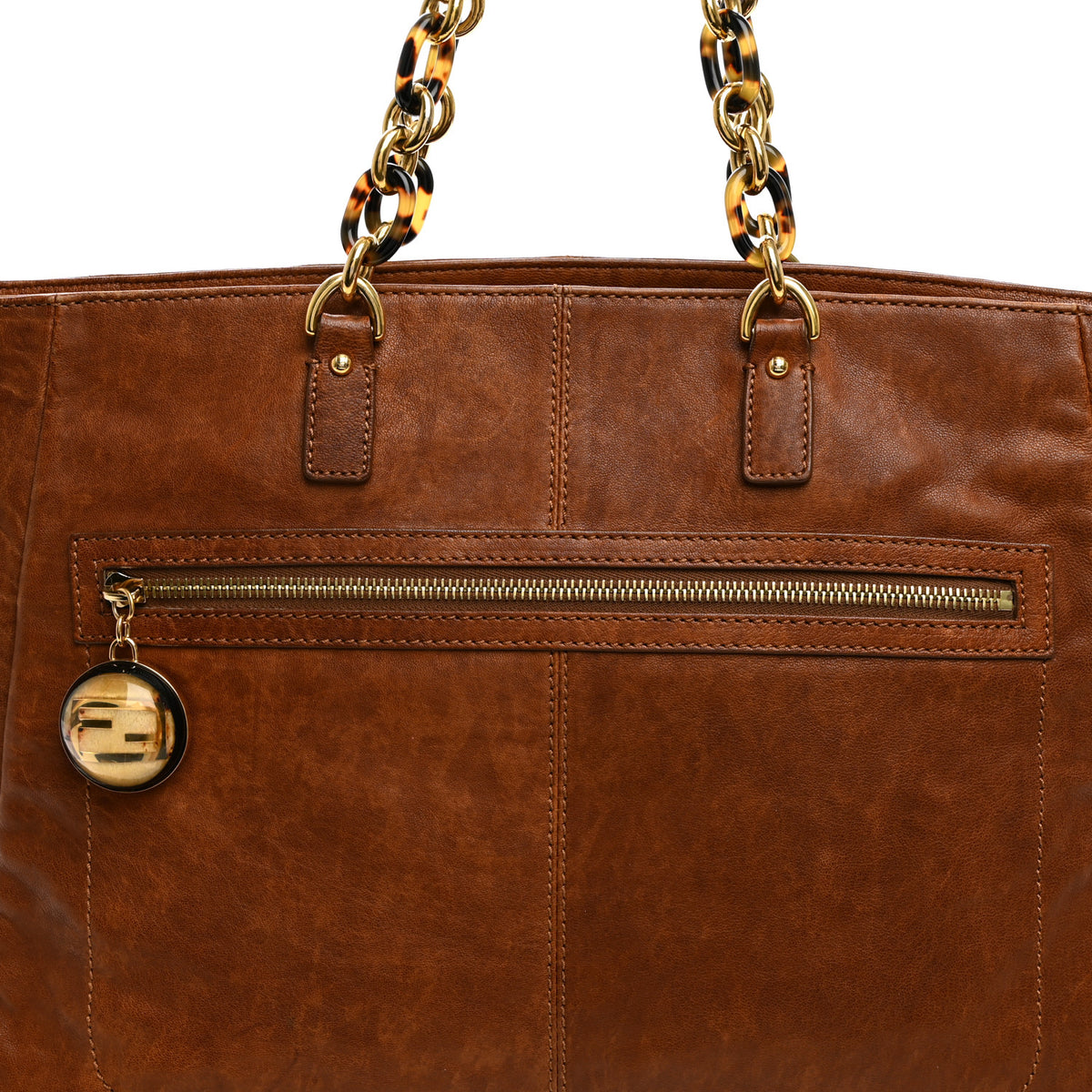 Calfskin Big Forever Tote Brown