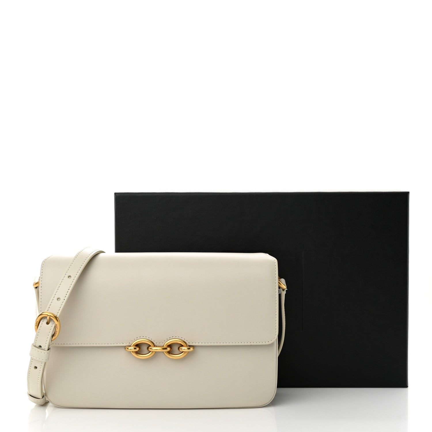 Saint Laurent Smooth Calfskin Le Maillon Satchel Crema Soft 12 of 12