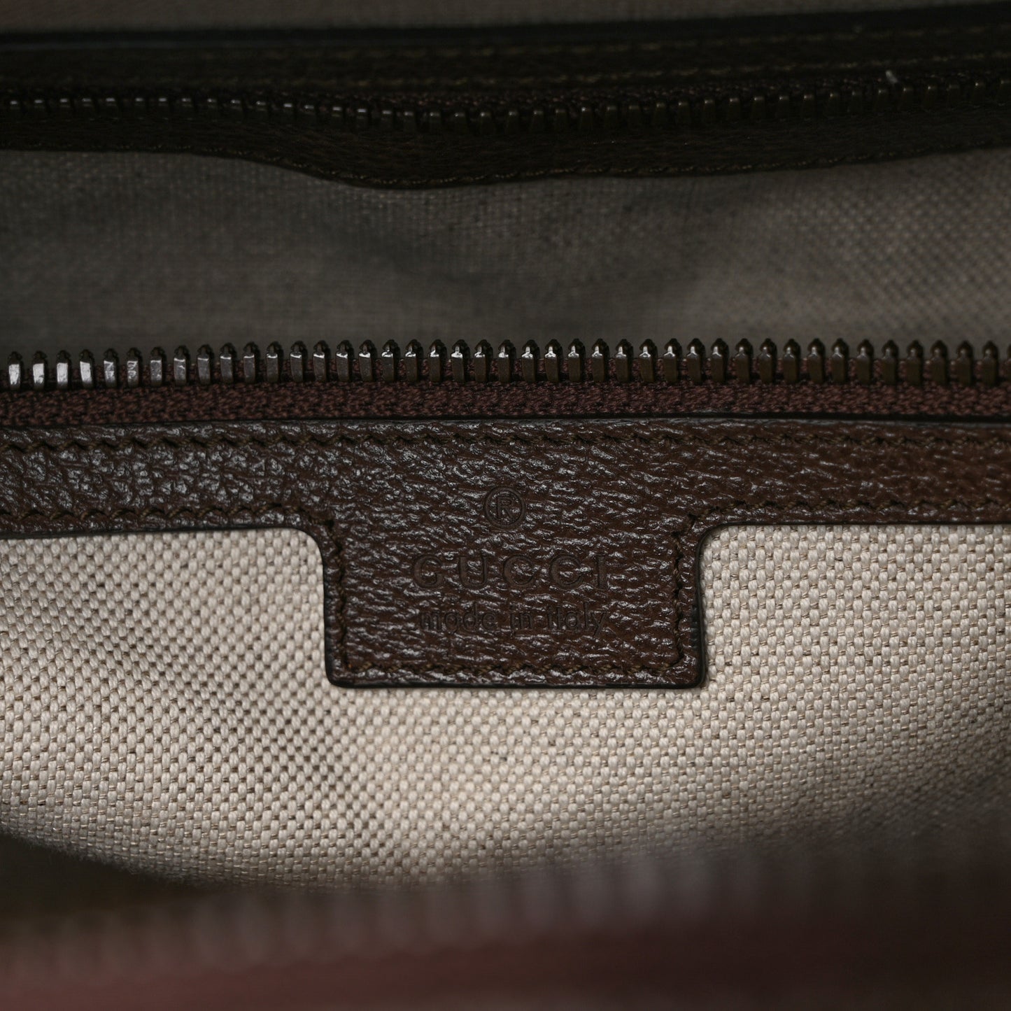 GG Supreme Monogram Textured Dollar Calfskin Web Savoy Duffle Bag Beige Ebony New Acero