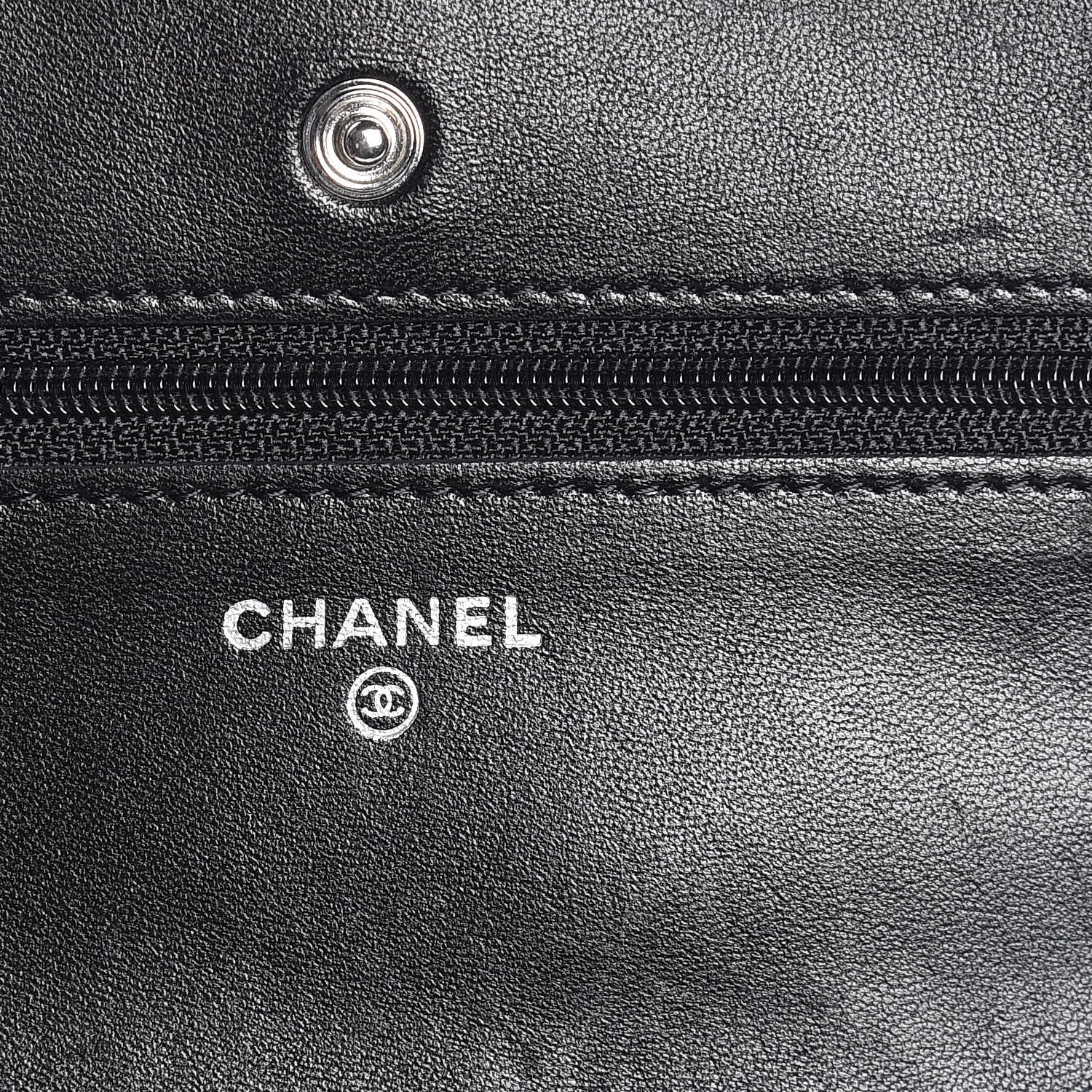 Chanel Lambskin Quilted Wallet On Chain WOC Black 6 of 15