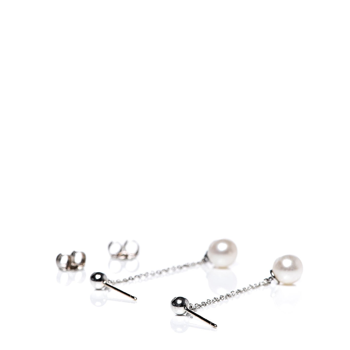 Sterling Silver Pearl Ziegfeld Drop Earrings