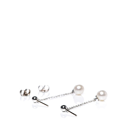 Tiffany Sterling Silver Pearl Ziegfeld Drop Earrings 5 of 5