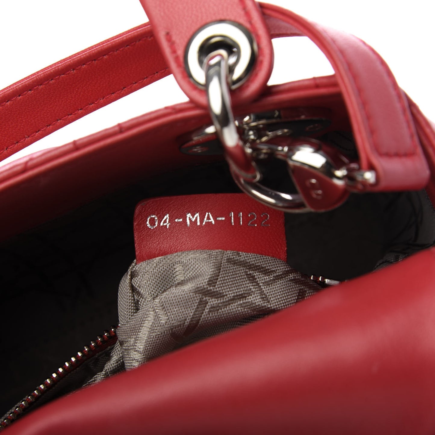 Lambskin Cannage Mini Lady Dior Red