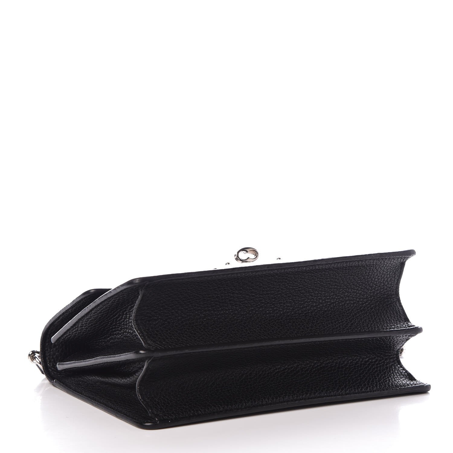 Dolce & Gabbana Grained Calfskin Rosalia Shoulder Bag Black 4 of 6