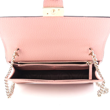 Gucci Dollar Calfskin Interlocking G Chain Wallet Soft Pink 5 of 9