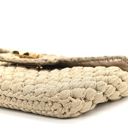 Salvatore Ferragamo Woven Fabric Shoulder Bag Beige 10 of 11