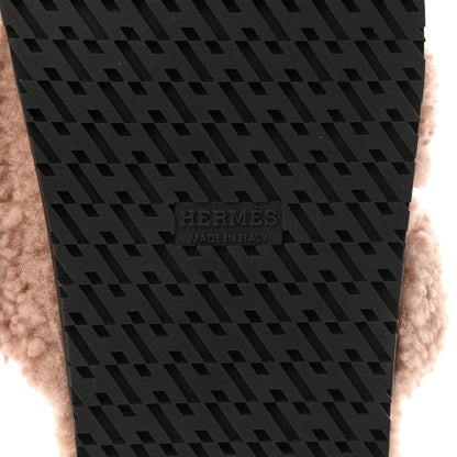 Hermes Woolskin Womens Chypre Sandals 38 Bois De Santal 7 of 8