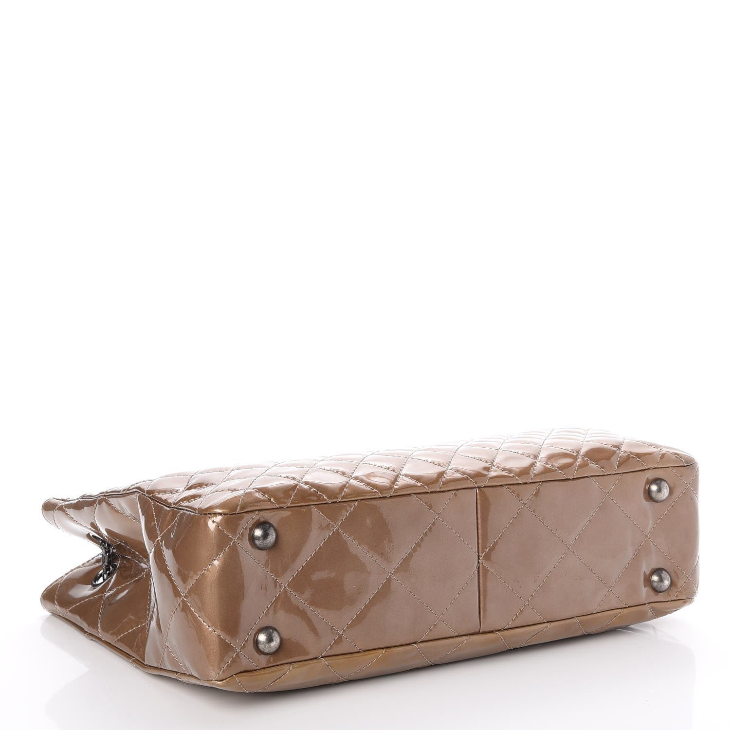 Chanel Patent Calfskin Quilted Reissue 2.55 Tote Khaki 5 of 8