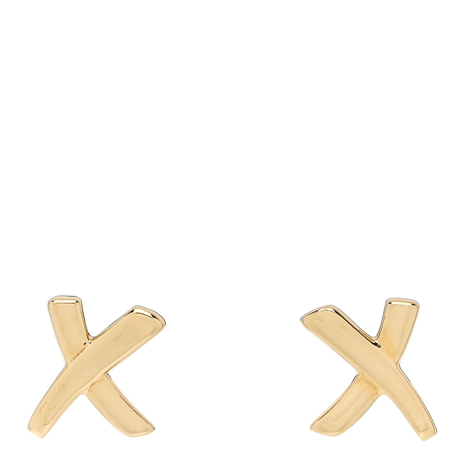 Tiffany 18K Yellow Gold Mini Paloma's Graffiti X Earrings 1 of 4