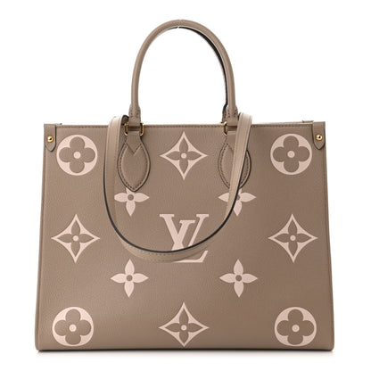 Louis Vuitton Empreinte Monogram Giant Onthego MM Tourterelle Creme 1 of 9