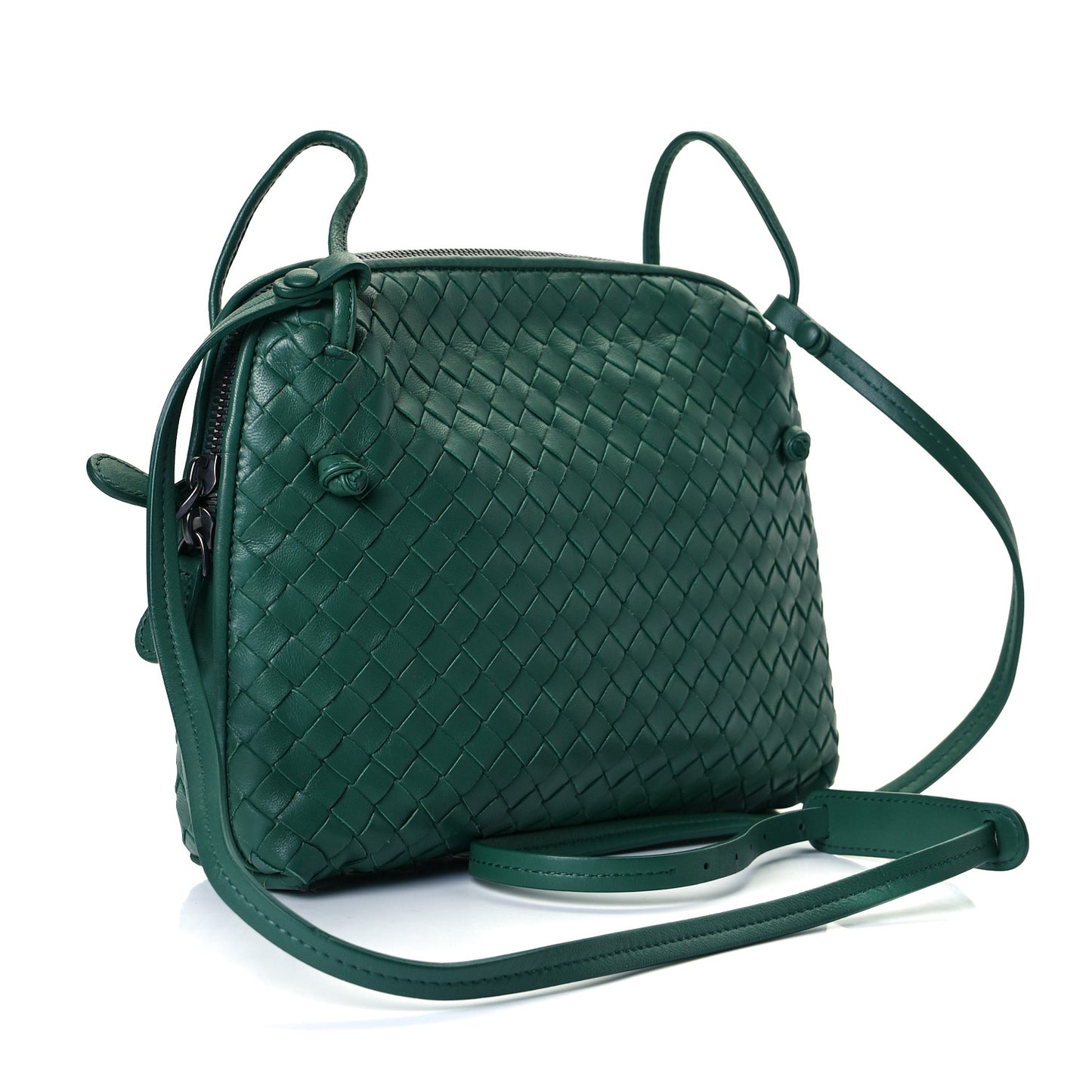 Nappa Intrecciato Nodini Crossbody Messenger Menthe