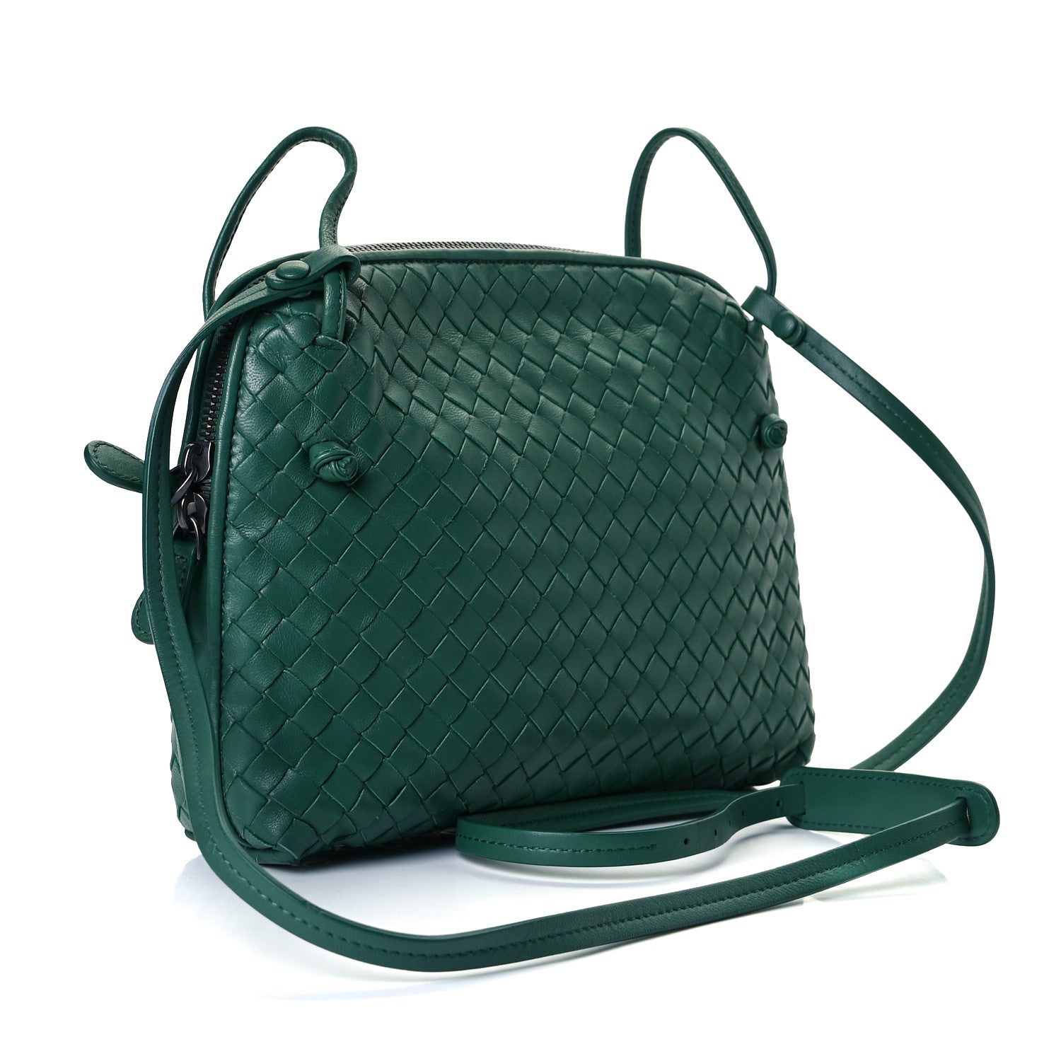 Bottega Veneta Nappa Intrecciato Nodini Crossbody Messenger Menthe 2 of 12