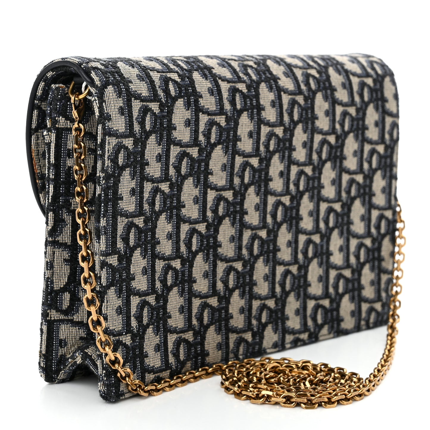 Oblique Saddle Chain Pouch Blue