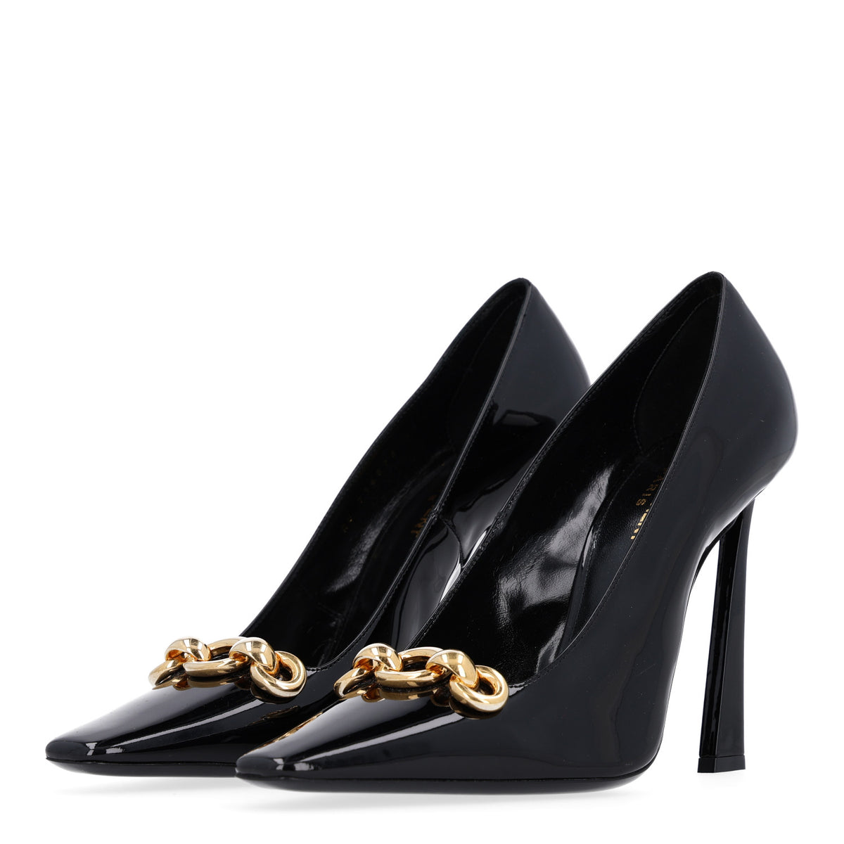 Saint Laurent Vernice Grupy Silvana 110mm Pumps 39.5 Oro Antico Black 4 of 10