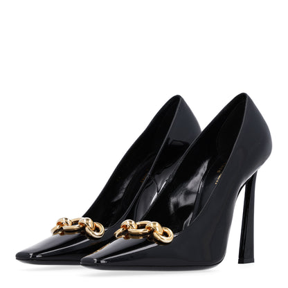 Saint Laurent Vernice Grupy Silvana 110mm Pumps 39.5 Oro Antico Black 4 of 10