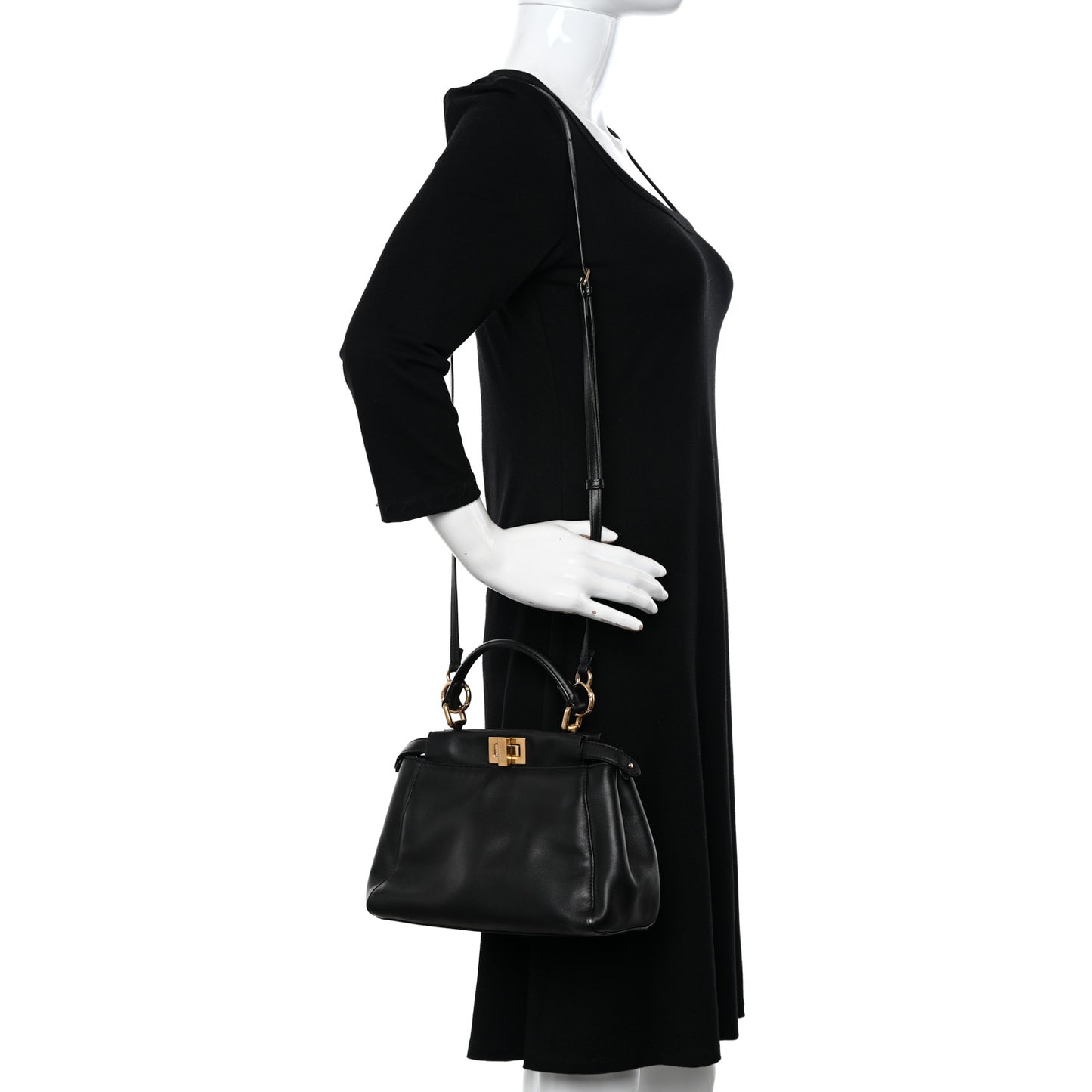 Nappa Mini Peekaboo Iconic Satchel Black