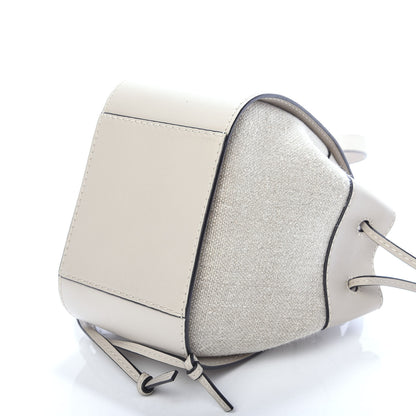 Loewe Calfskin Canvas Mini Hammock Shoulder Bag Natural Light Oat 10 of 10