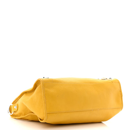 Balenciaga Chevre Silver Metallic Edge Hardware City Jaune Epi 4 of 10