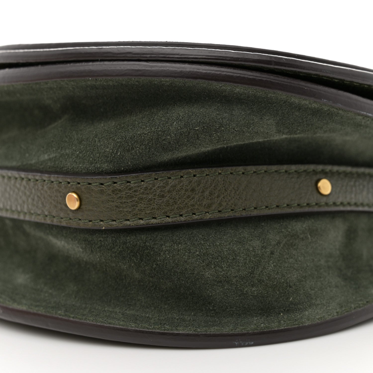 Chloe Calfskin Suede Medium Nile Bracelet Bag Midnight Green 11 of 15