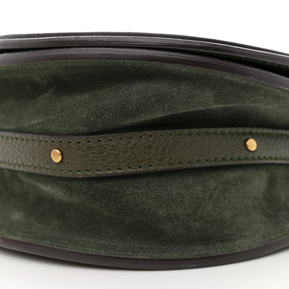 Chloe Calfskin Suede Medium Nile Bracelet Bag Midnight Green 11 of 15