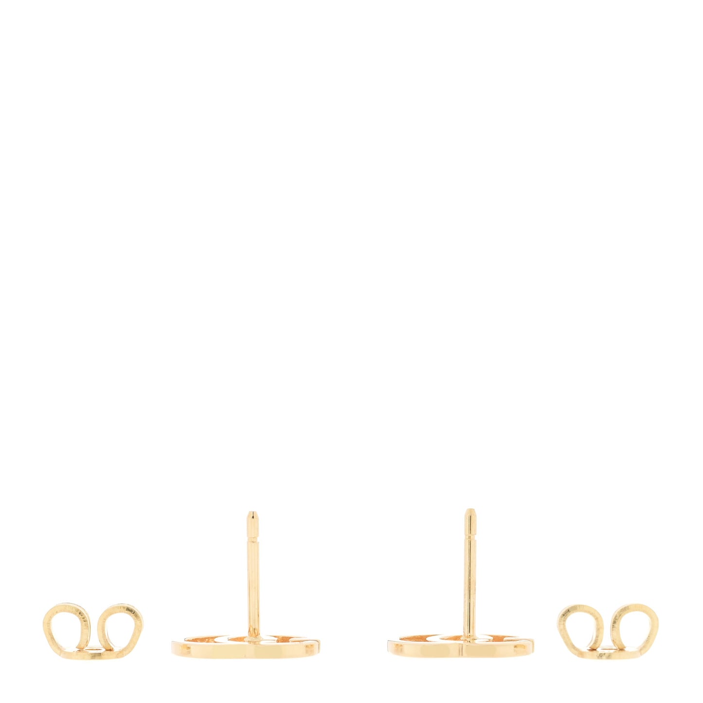 18K Yellow Gold Running G Stud Earrings