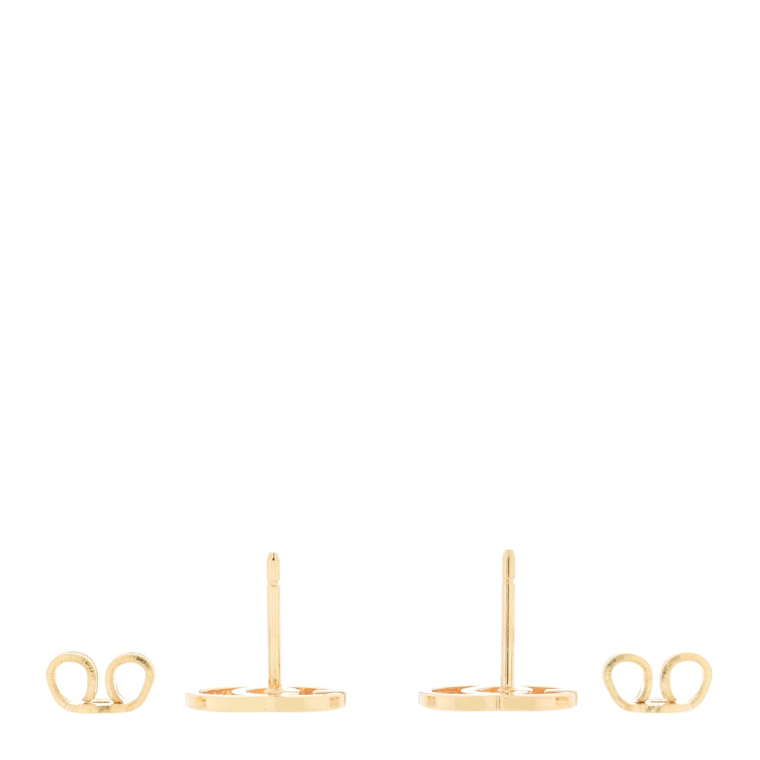 Gucci 18K Yellow Gold Running G Stud Earrings 3 of 4