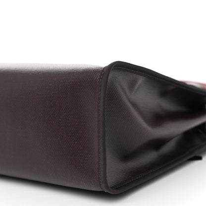 Hermes Toile H Berline Vache Hunter Herbag Zip PM 31 Cassis Ecru Black Rouge Sellier 12 of 12