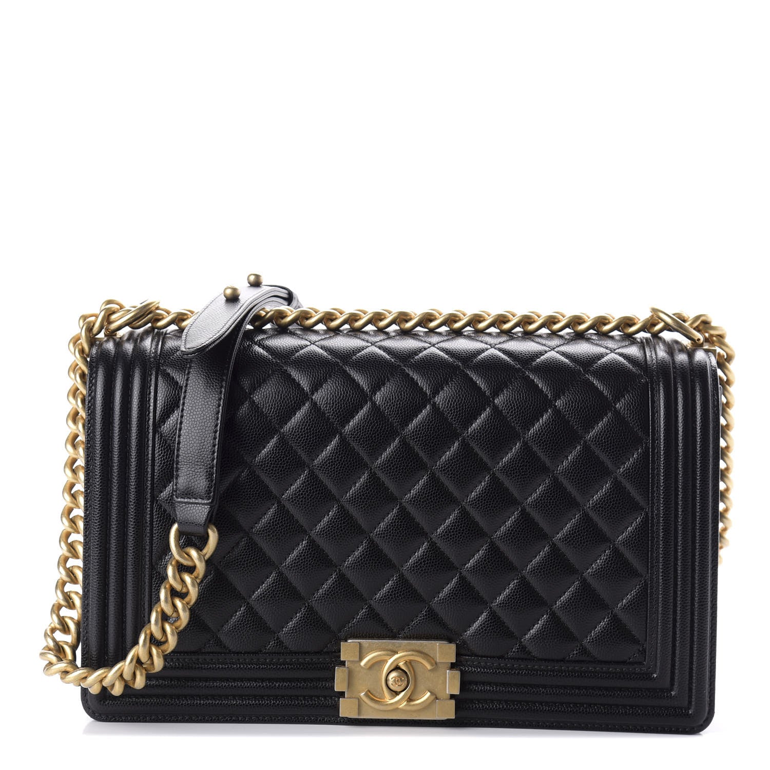 Chanel Caviar Quilted New Medium Boy Flap Black 1 of 9
