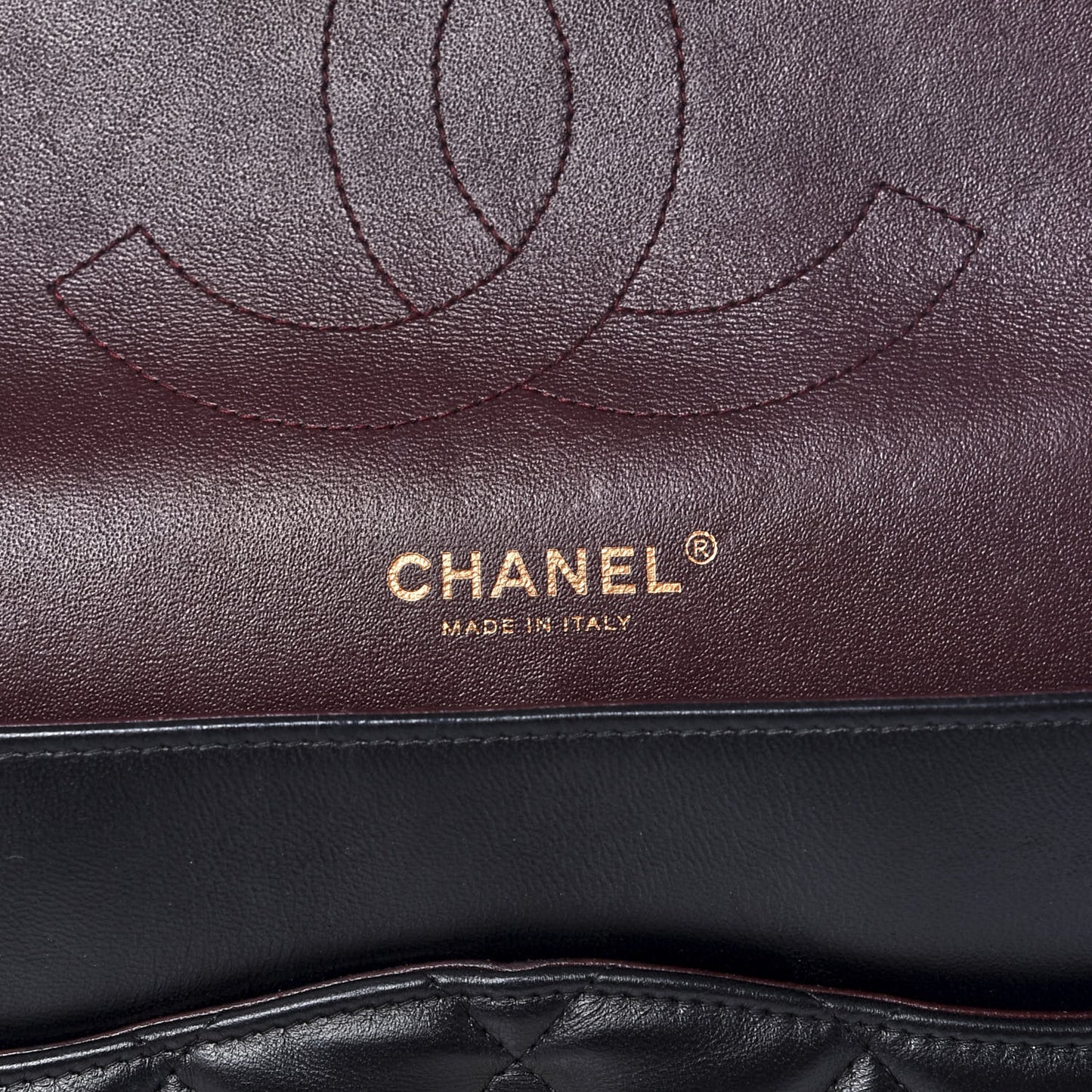 Lambskin Quilted Jumbo Double Flap Black