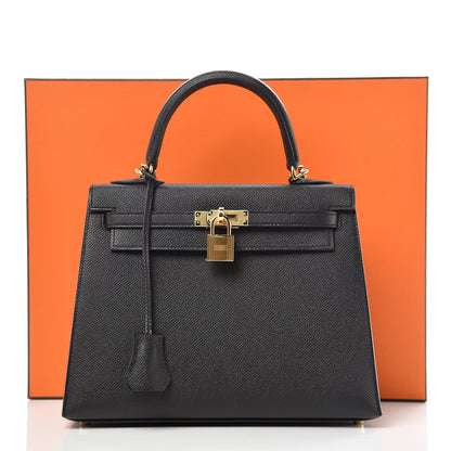 Hermes Epsom Kelly Sellier 25 Black 38 of 38