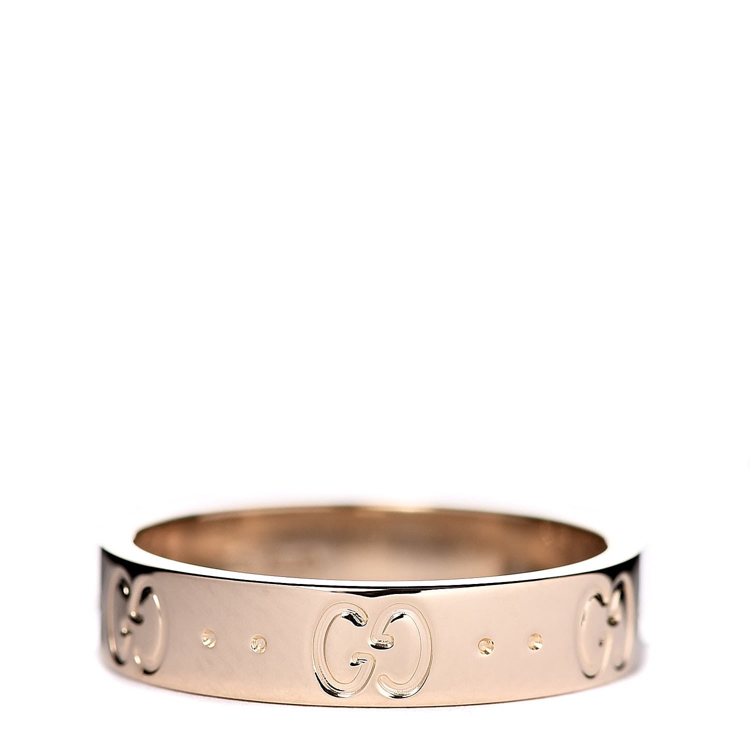 Gucci 18K Yellow Gold 4mm Icon Thin Band Ring 51 5.75 3 of 6