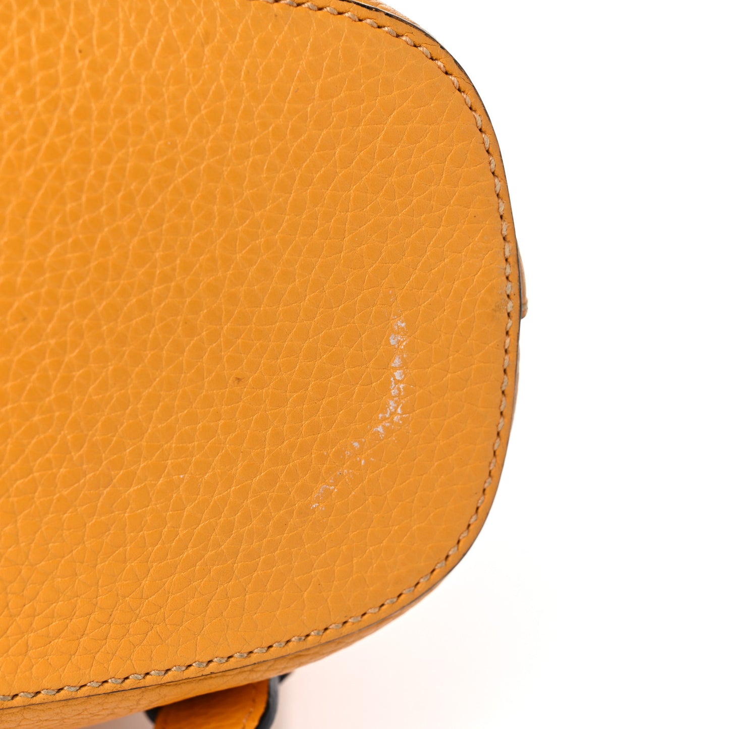 Calfskin Bamboo Small Backpack Yellow