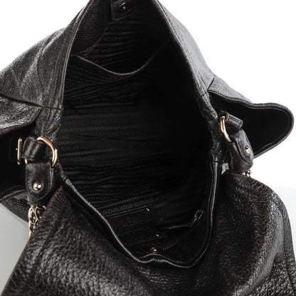Prada Cervo Lux Chain Flap Ebano 7 of 9