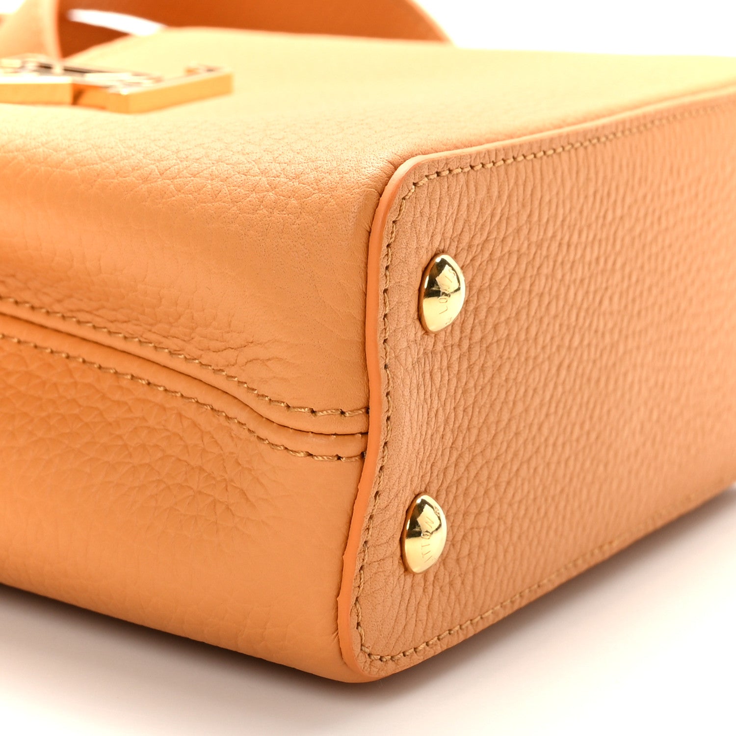 Louis Vuitton Taurillon Mini Capucines Safran Imperial 8 of 9