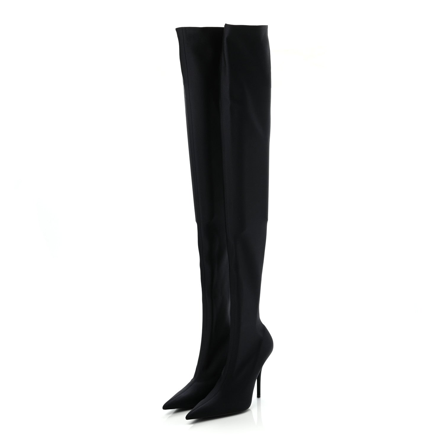 Balenciaga Spandex Pointed Toe Knife Thigh High Boots 39 Black 3 of 6