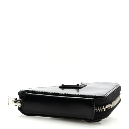 Prada Spazzolato Triangle Coin Pouch Bag Charm Black 4 of 6