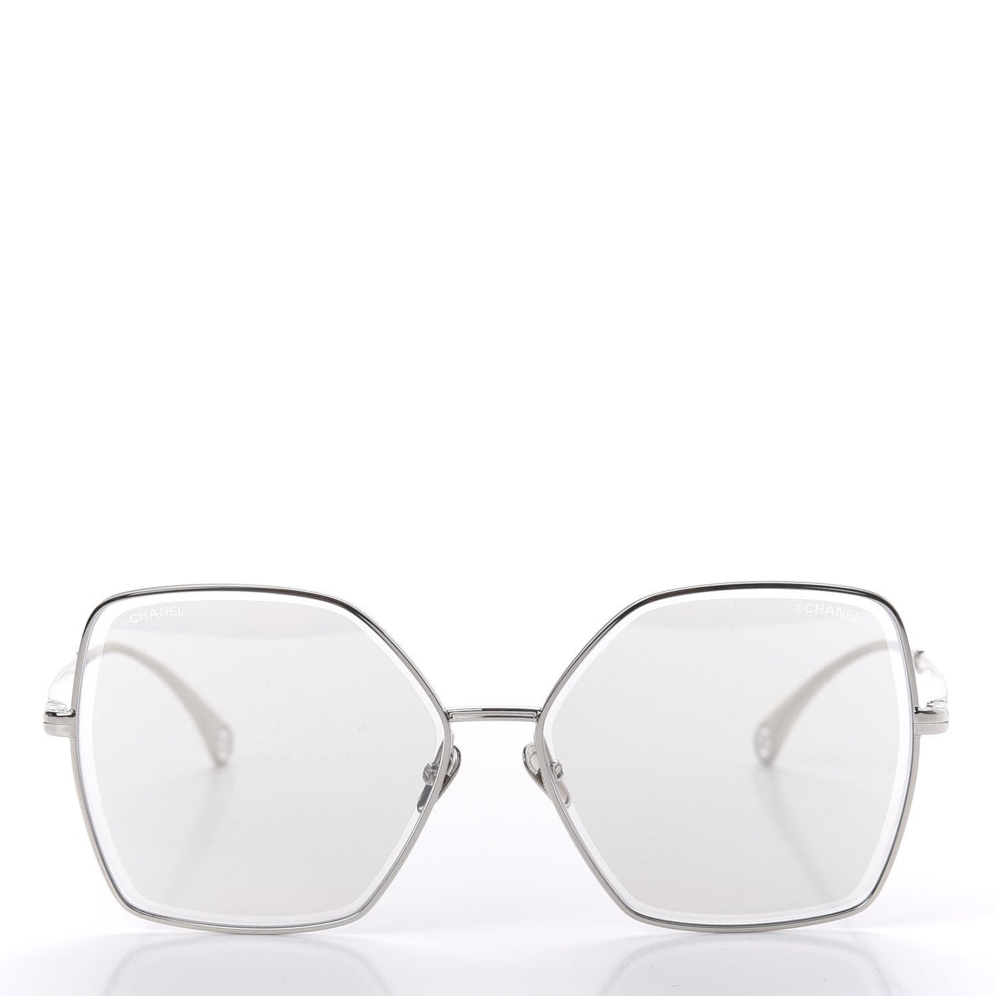 Butterfly Removable Pearl Chain Sunglasses 4262 Silver