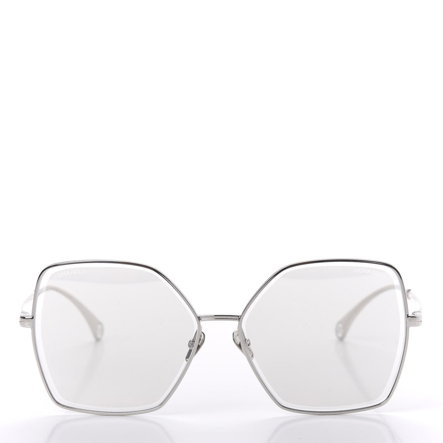 Chanel Butterfly Removable Pearl Chain Sunglasses 4262 Silver 3 of 10