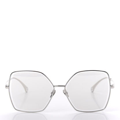 Chanel Butterfly Removable Pearl Chain Sunglasses 4262 Silver 3 of 10