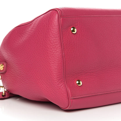Versace Cervo Embossed Vitello Signature Duffle Bag Pink 7 of 9