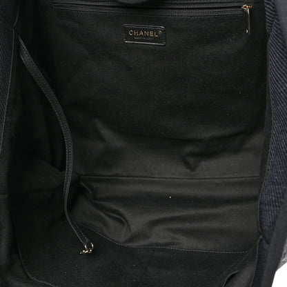 Chanel Woven Straw Raffia Large Deauville Tote  Black 5 of 10